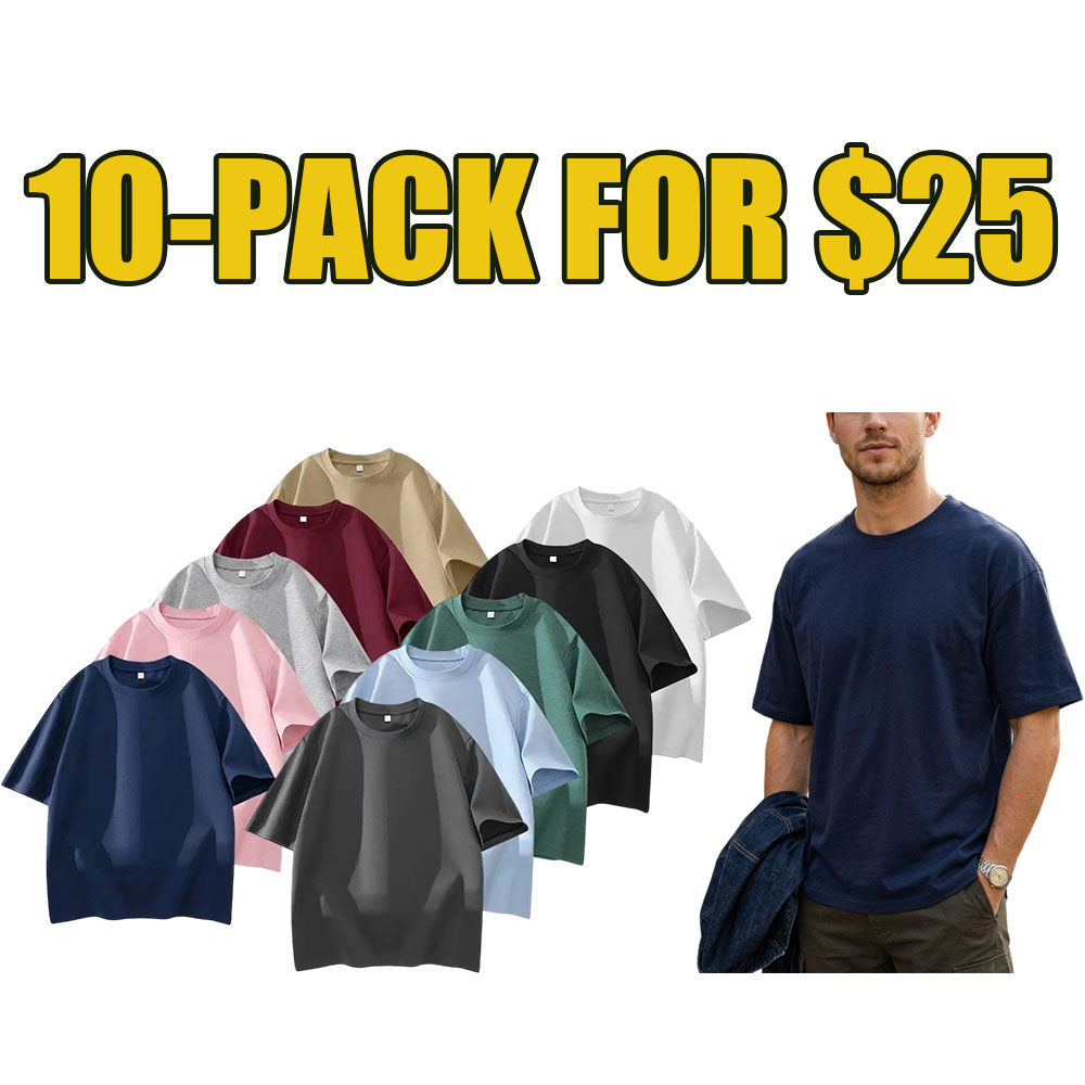 Men’s 10-Pack Everyday Crew Tees