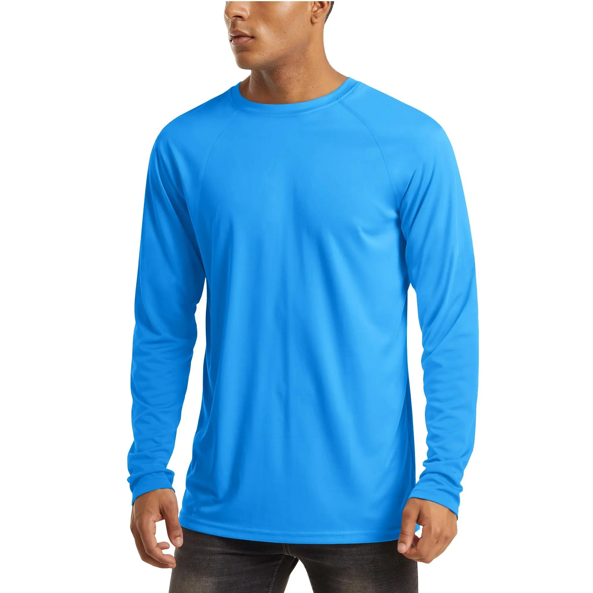 Men's UPF 50+ Long Sleeves Shirts Quick Dry Lightweight Summer Sportswear Tops for Swimming