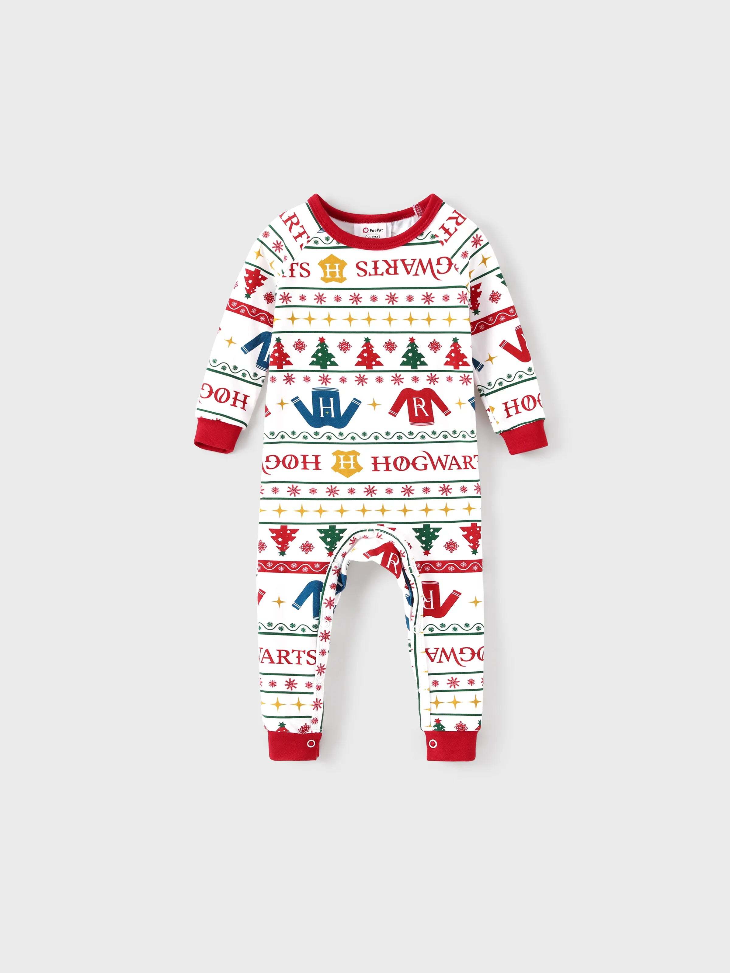 Christmas Matching Family Organic Cotton Snug-fitting Pajamas Sets with Socks White