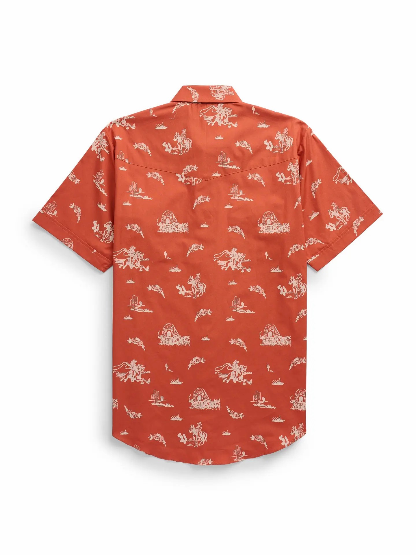 Men’s Cowboy Print Western Snap Shirt