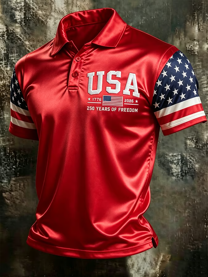 Men's 250th Anniversary Short-Sleeve Printed Polo Shirt