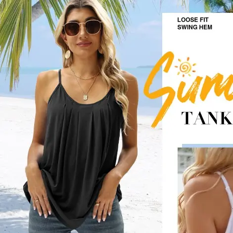 Summer SwimWeek Tank Tops for Women Vacation Outfits 2026 Fashion Trendy Clothes