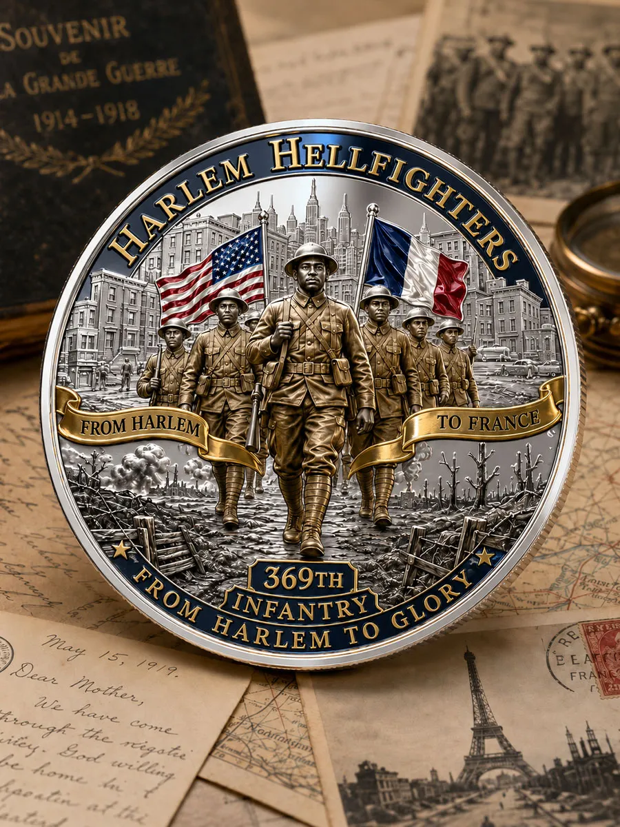 Harlem Hellfighters 369th Infantry Commemorative Metal Medal