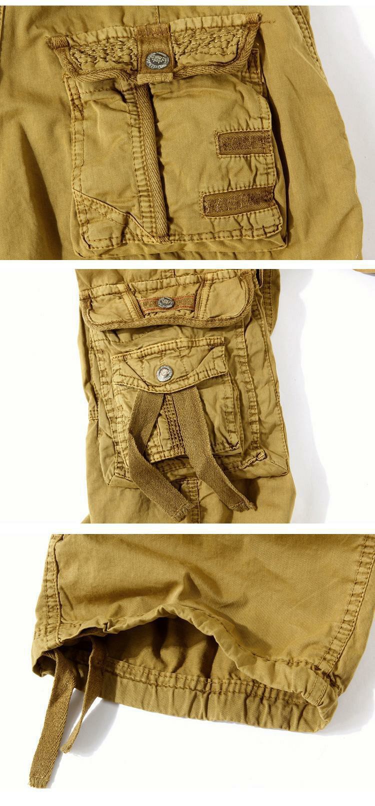 🔥Last day promotion🔥Men's Korean Style Multi-Pocket Cargo Shorts Fashion Trend Multi-Pocket Mid-Length Shorts