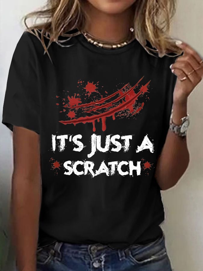 Women's Casual Bloodstain Print T-Shirt