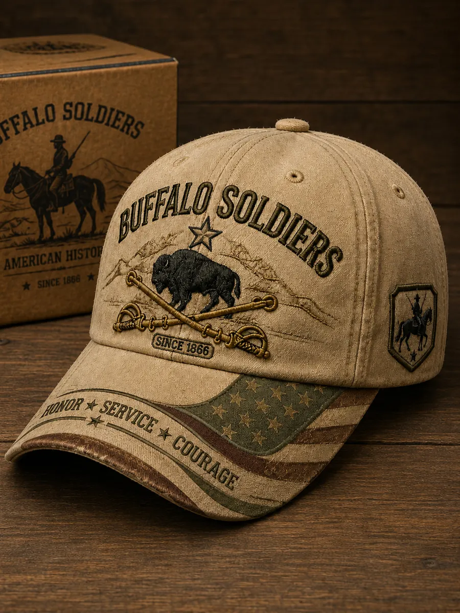 Buffalo Soldier Print Baseball Cap