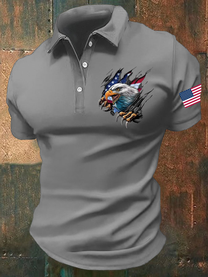 Men's 250th Anniversary Printed Casual Polo Shirt