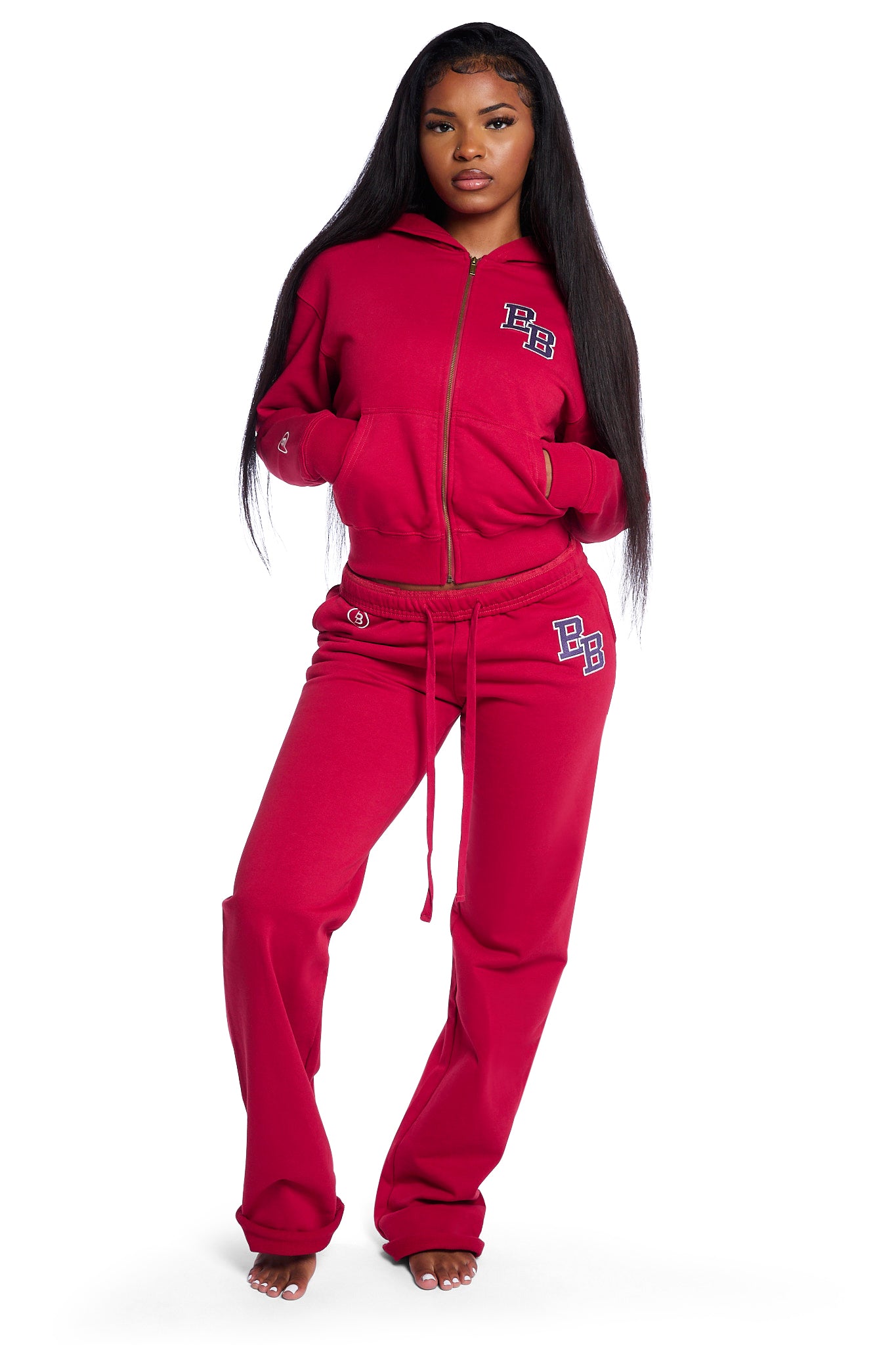 BODY UNIVERSITY HOODIE 2.0 (CHERRY RED/PURPLE)