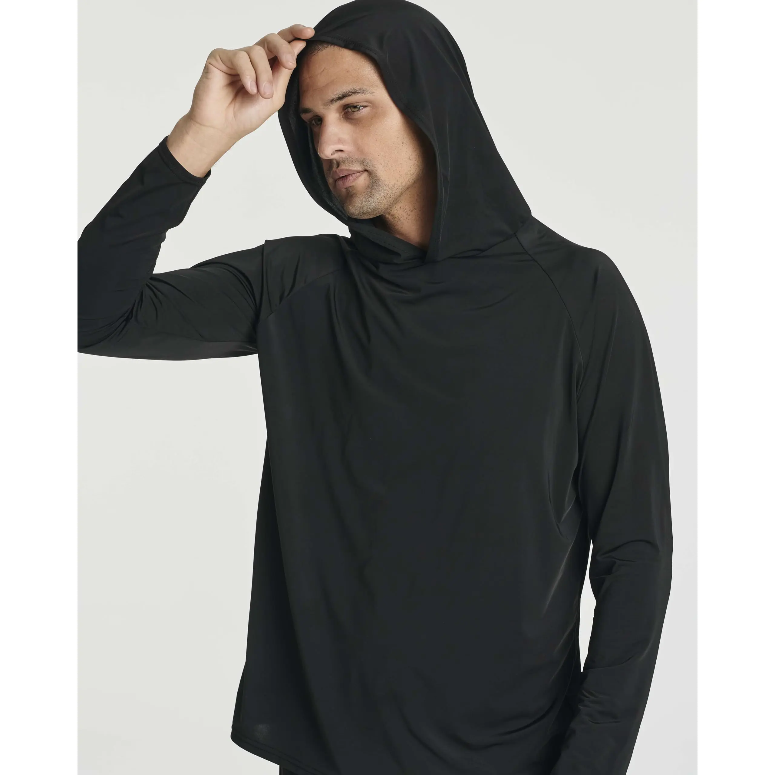 3 Pack: Men's Rash Guard Hoodie Sweatshirt Sun Protection UPF Fishing Shirt (Available in Big & Tall)
