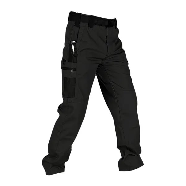 Men's Solid Color Durable Outdoor Training Pants, Fishing, outdoor activities, work, hiking, camping