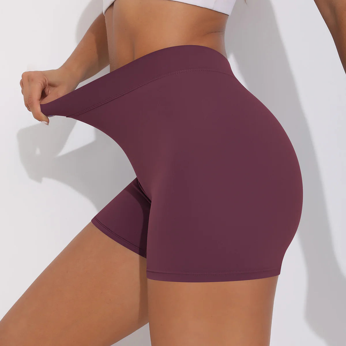 V-back Ruched Shorts