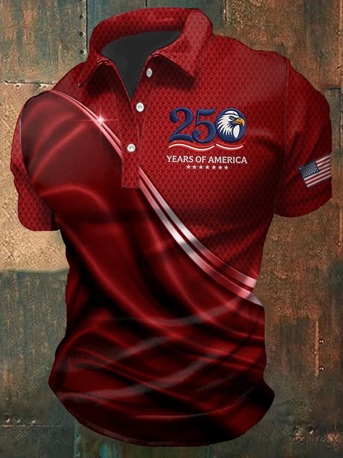 Men's Casual Printed Polo Shirt