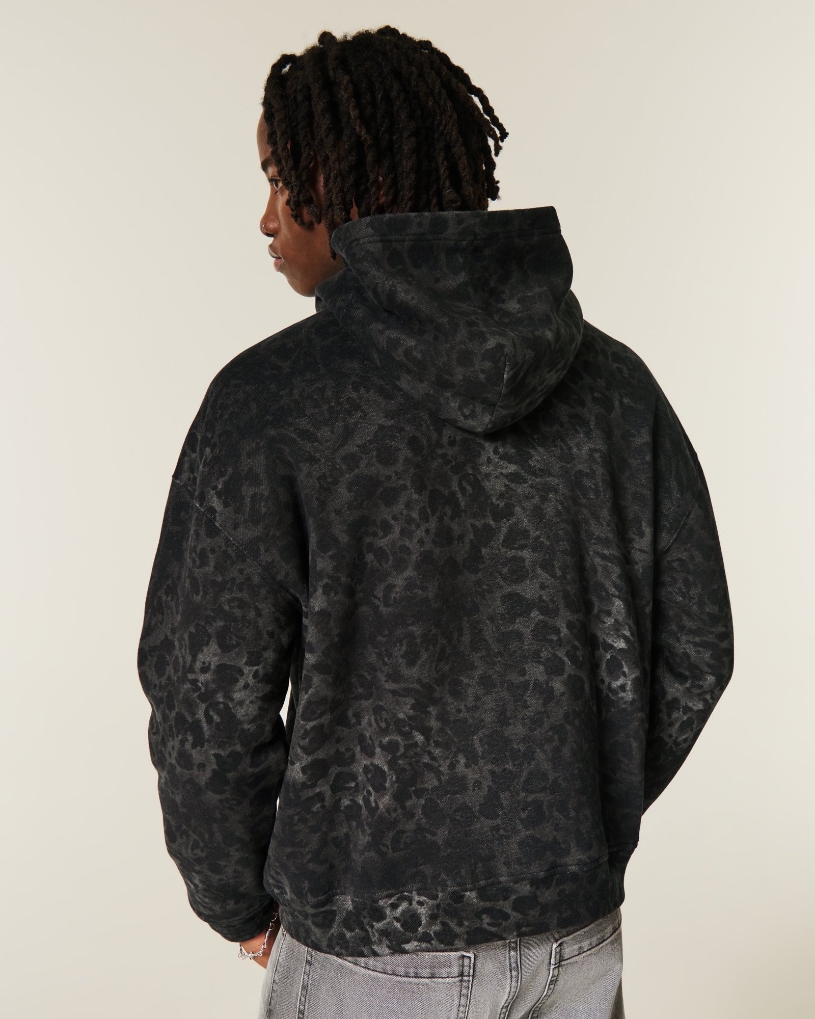 Boxy Dodge Demon Graphic Zip-Up Hoodie