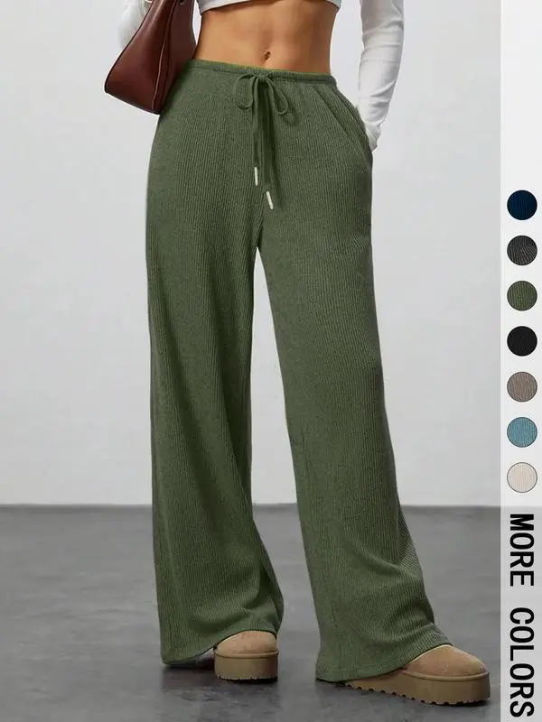 High Waist Wide Leg Jogger Pants – Casual & Comfortable Everyday Wear