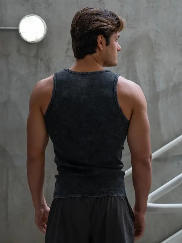 Men’s Ultra-Soft Distressed Fitted Tank
