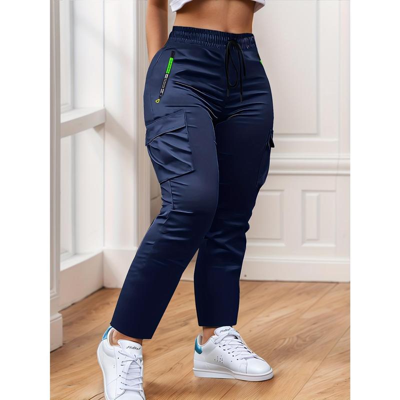 Women’s Lightweight Utility Cargo Pants – Zip Pocket Outdoor Trousers