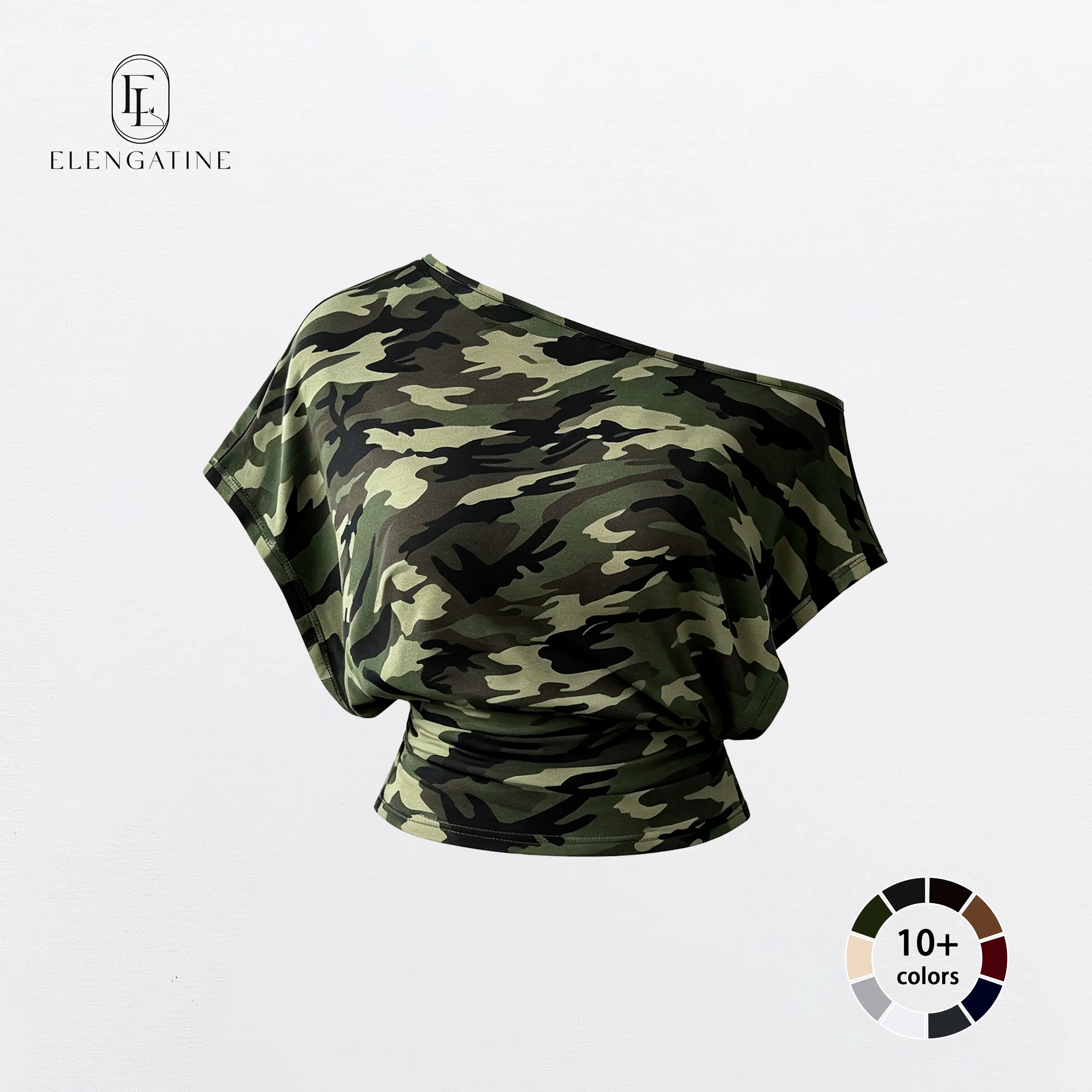 This Week's Special Price✨Women's One Shoulder Y2K Crop Top - Soft Stretchy Slim Fit Short Sleeve Casual Going Out Tee💥