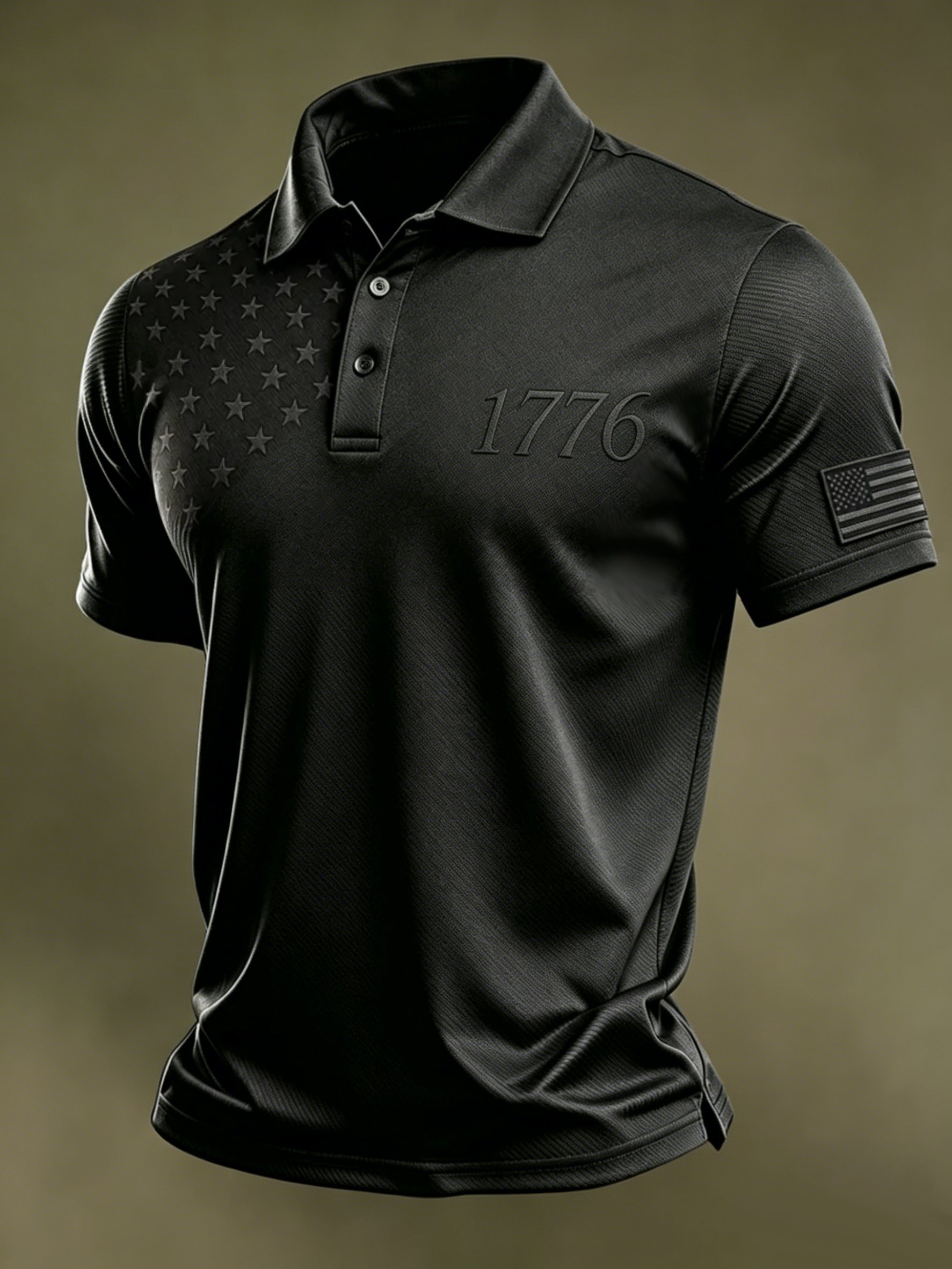 Men's 250th Anniversary Independence Day Art Print Casual Polo