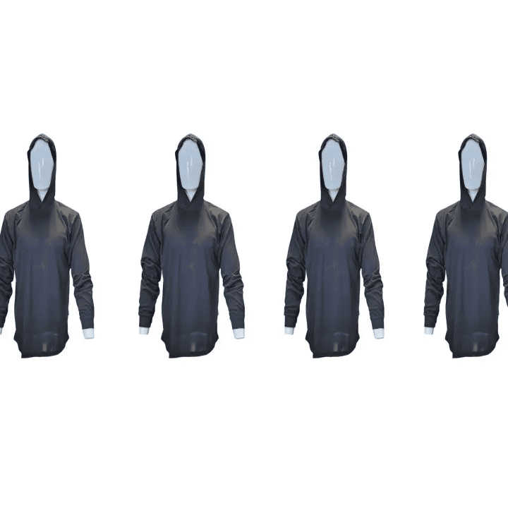 4 SHIRT PACK Hi Vis Long Sleeve Safety Shirt With Hoodie