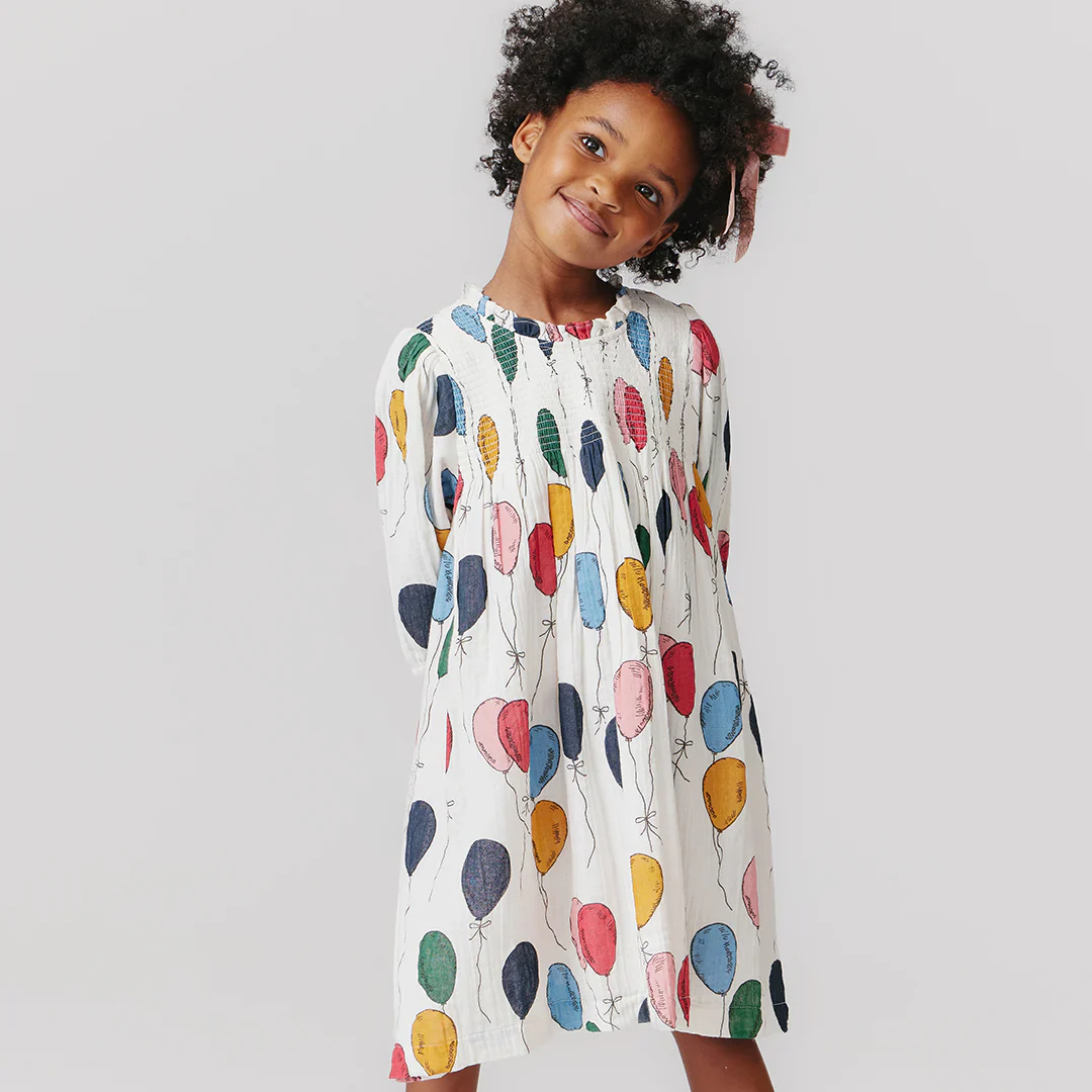 Girl's Stevie Dress Balloon Bunches