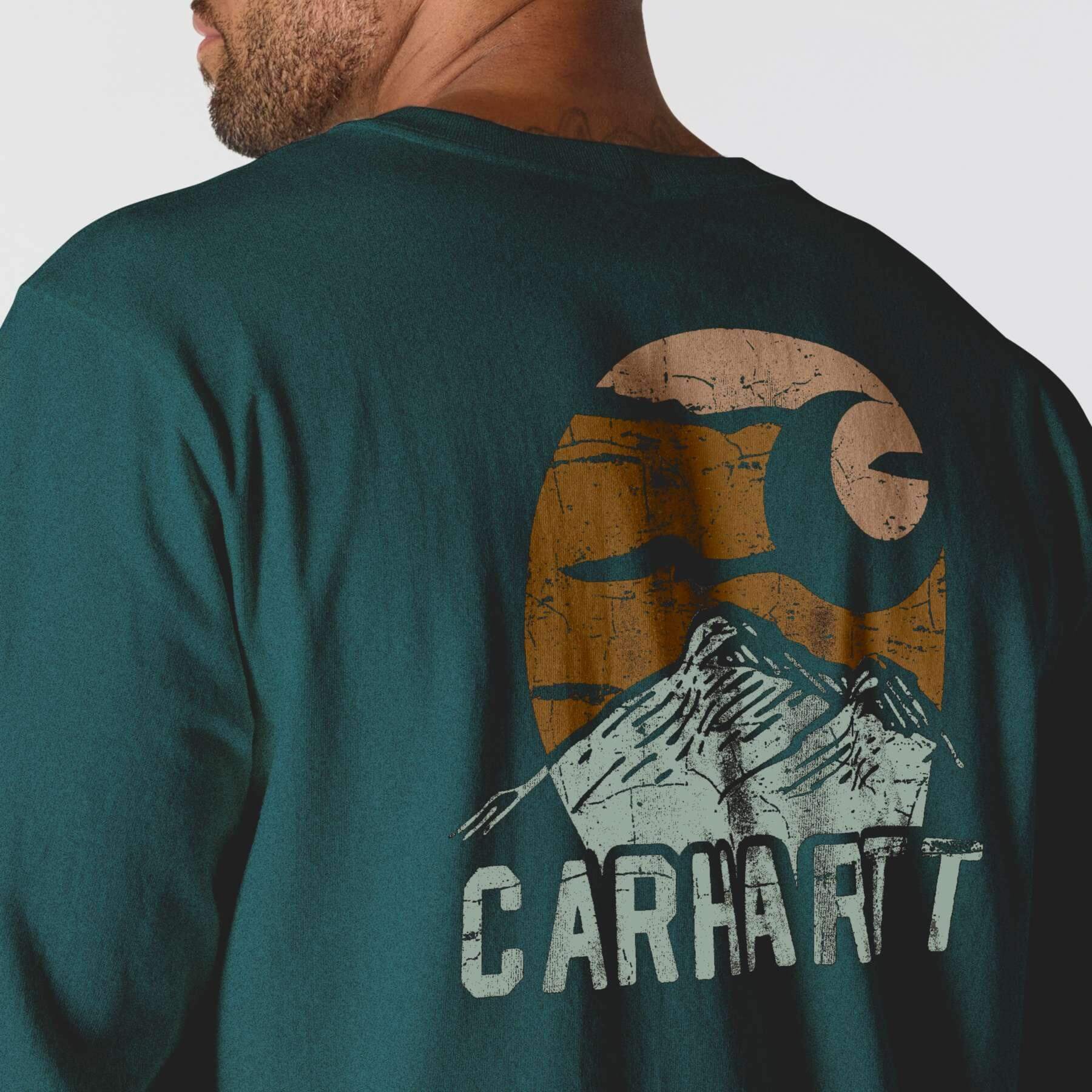 CHT Relaxed Fit Heavyweight Long-Sleeve Pocket Outdoor Graphic T-Shirt 107260