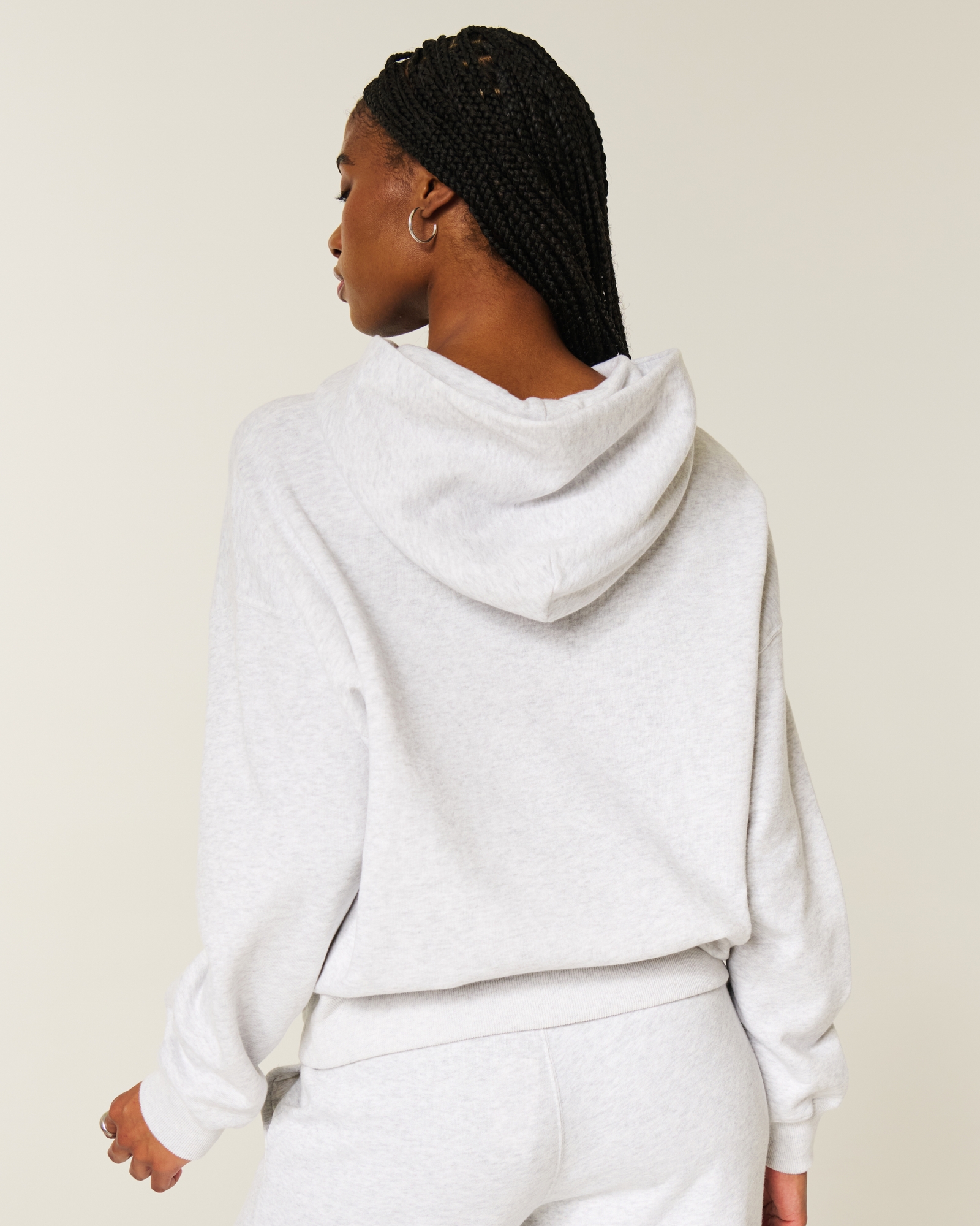 Oversized Sparkle Logo Graphic Hoodie
