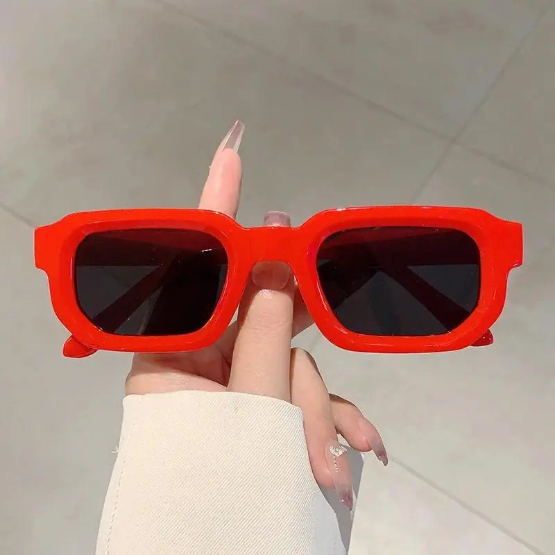 6 - Pack Vintage Rectangle Frame Sunglasses for Men & Women – Retro Fashion Sun Glasses with UV400 Protection, Luxury Design Eyewear