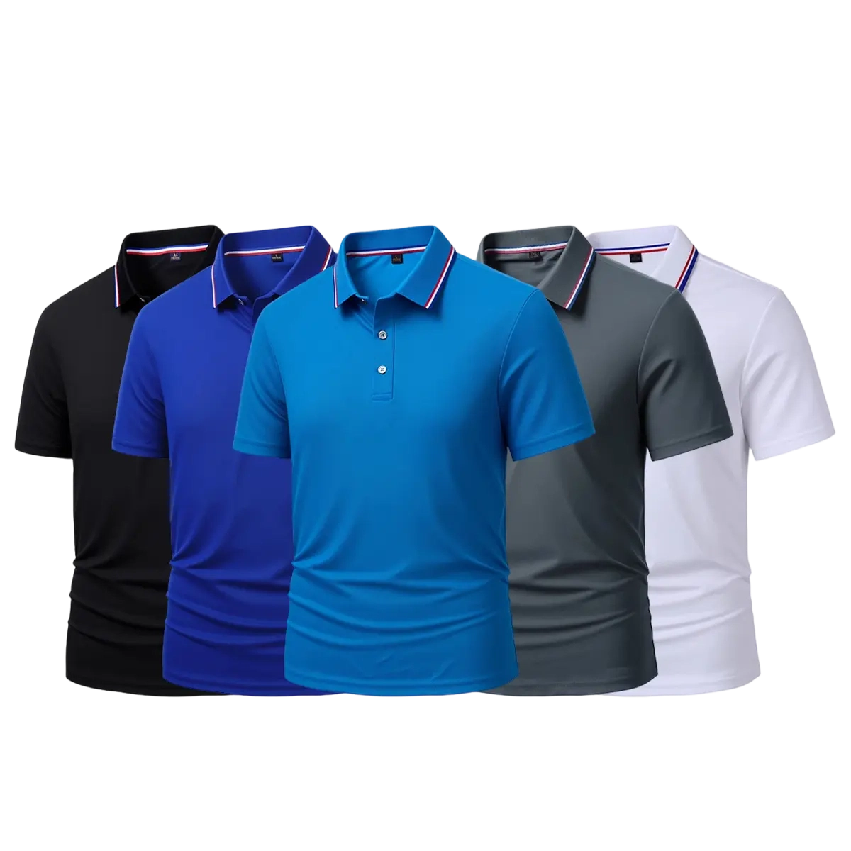 Men's Quick Dry Color Block Striped Polo Shirt, Classic Button-Down Collar Top, Trendy Casual Sports Short Sleeve Polo, Suitable for Everyday Activities, Playing Ball, Golf, Outdoor Sports