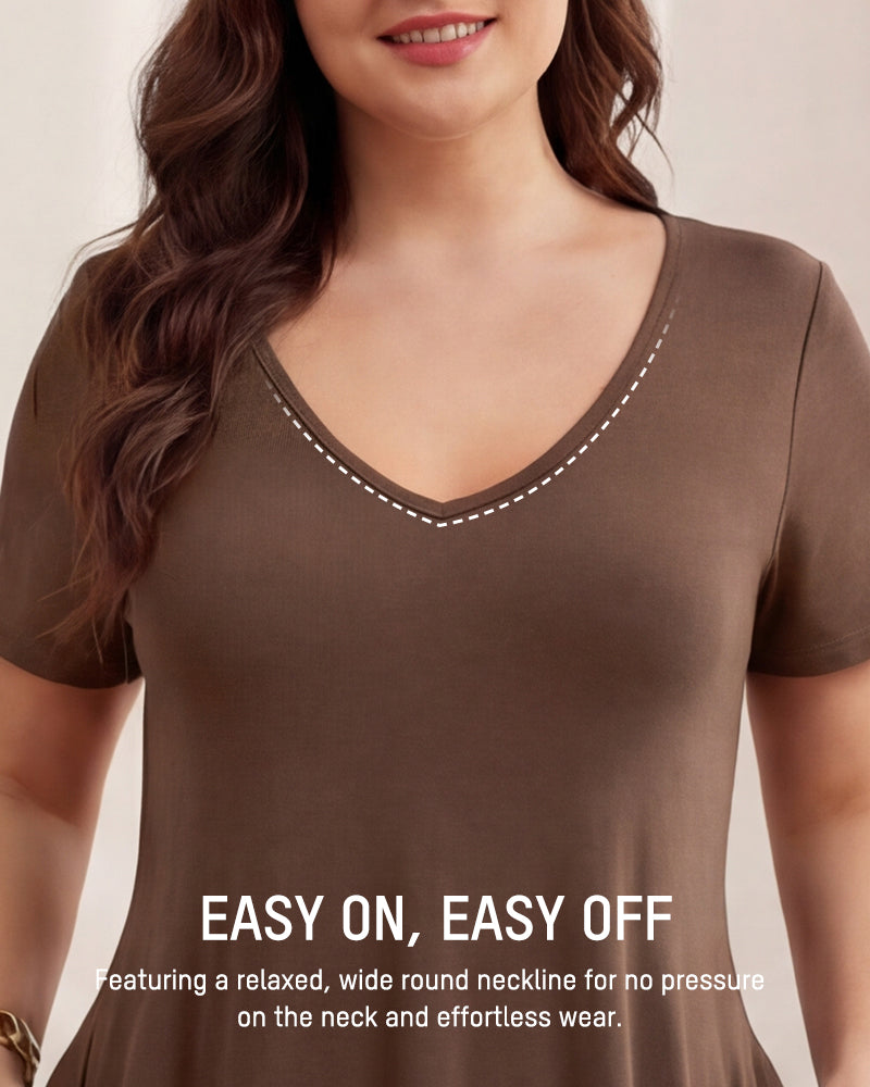 Slimming Maxi Lounge Dress with Pockets