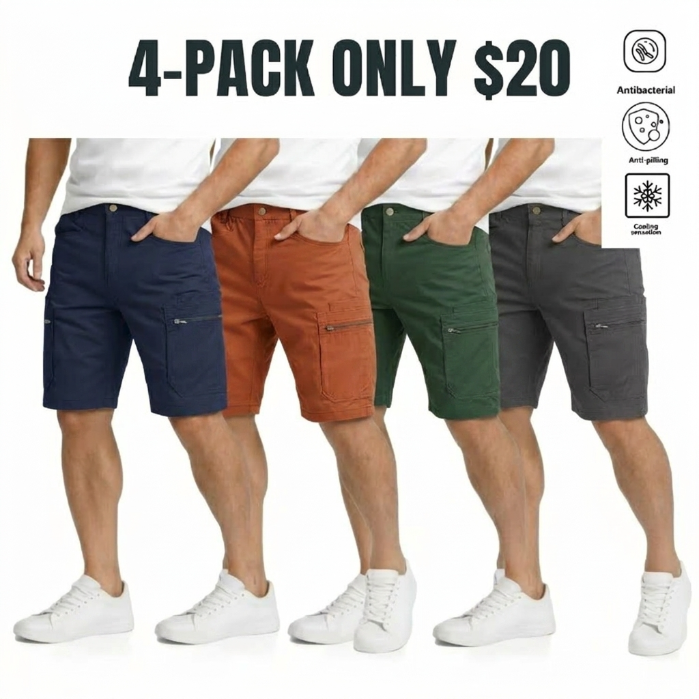 Men's Performance Cargo Shorts – Multi-Pocket Outdoor Utility Shorts