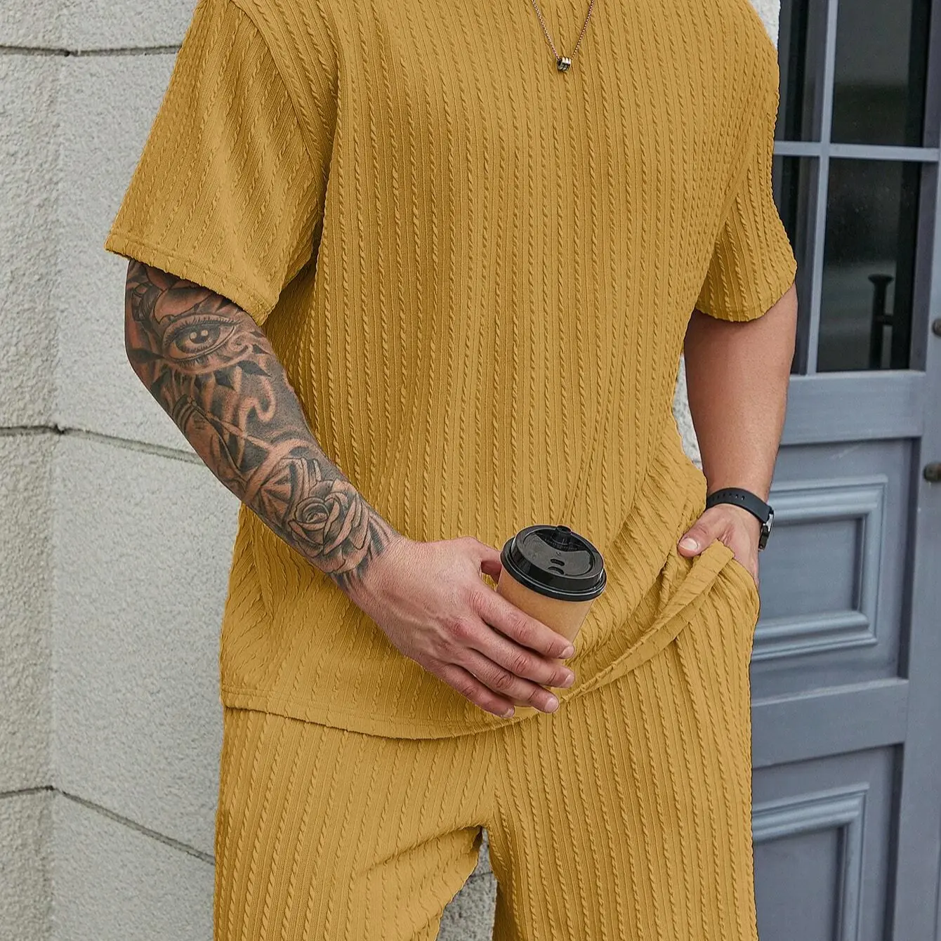 🌴 Men's Relaxed 2-Piece Casual Lounge Set