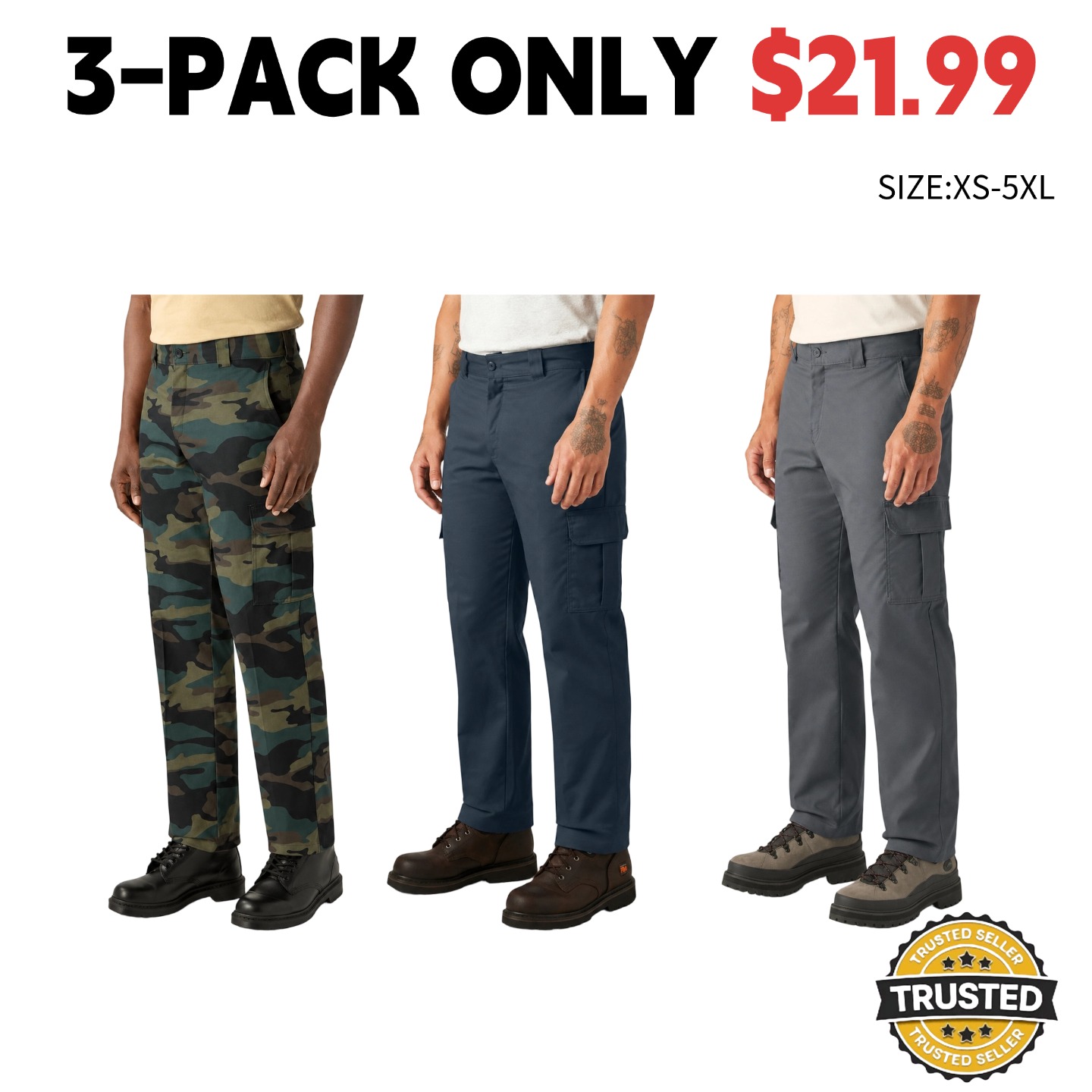 Men's Classic FLEX Series Regular Fit Cargo Pants