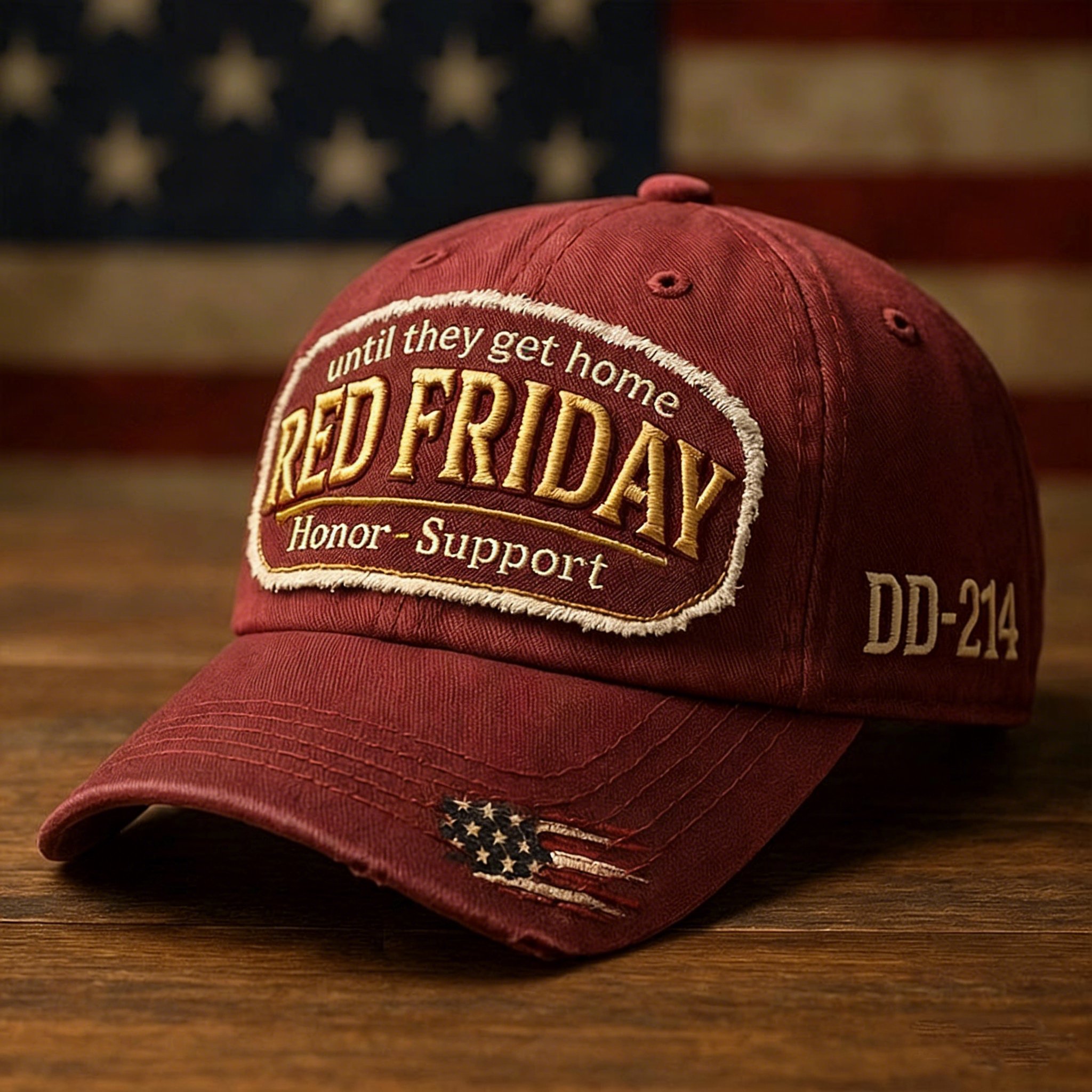 Unisex casual red Friday print hat