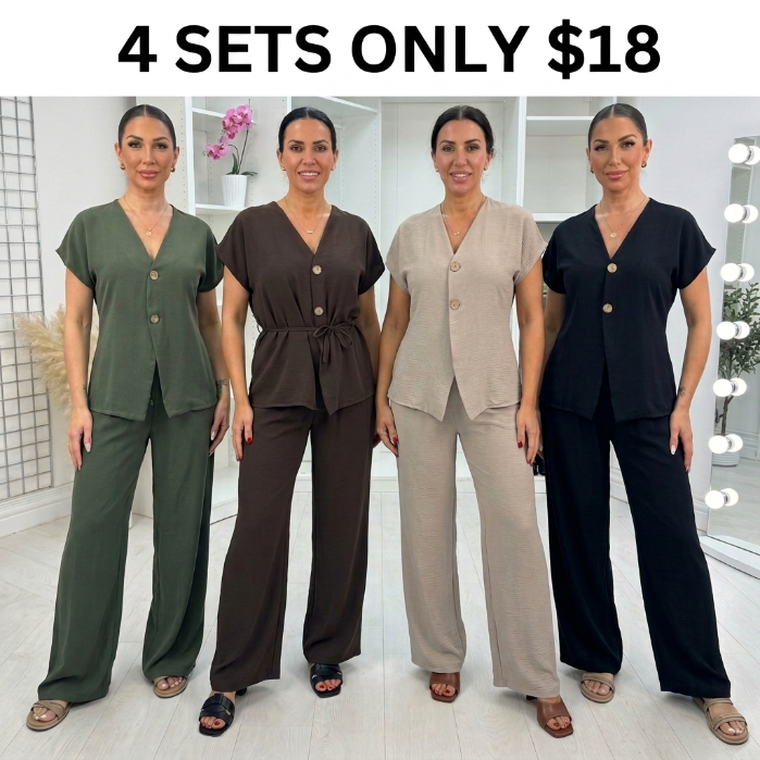 Brook Plain Button Front Co-Ord Set