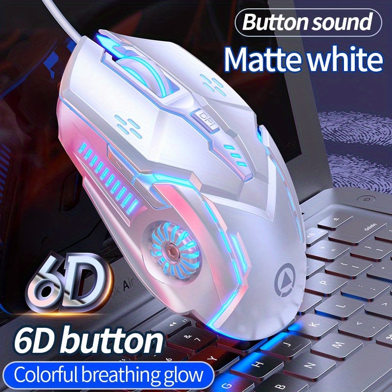 RGB Wired Gaming Mouse With Silent Clicks