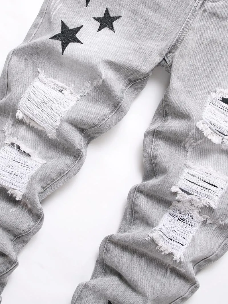 Men's slim-fit fashionable jeans