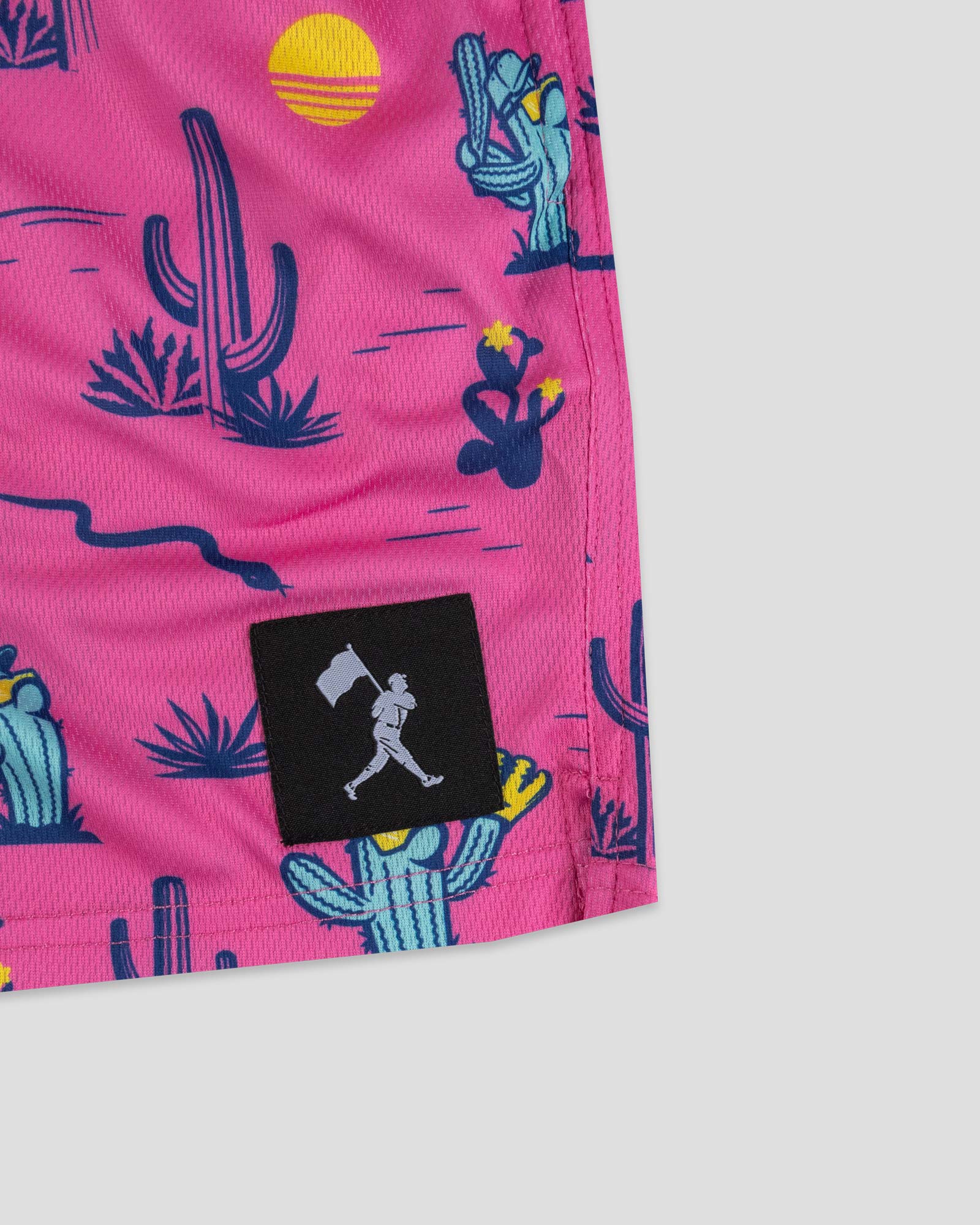 Spring Ball Cactus Diamond Air Mesh Shorts (Pink) - Youth
