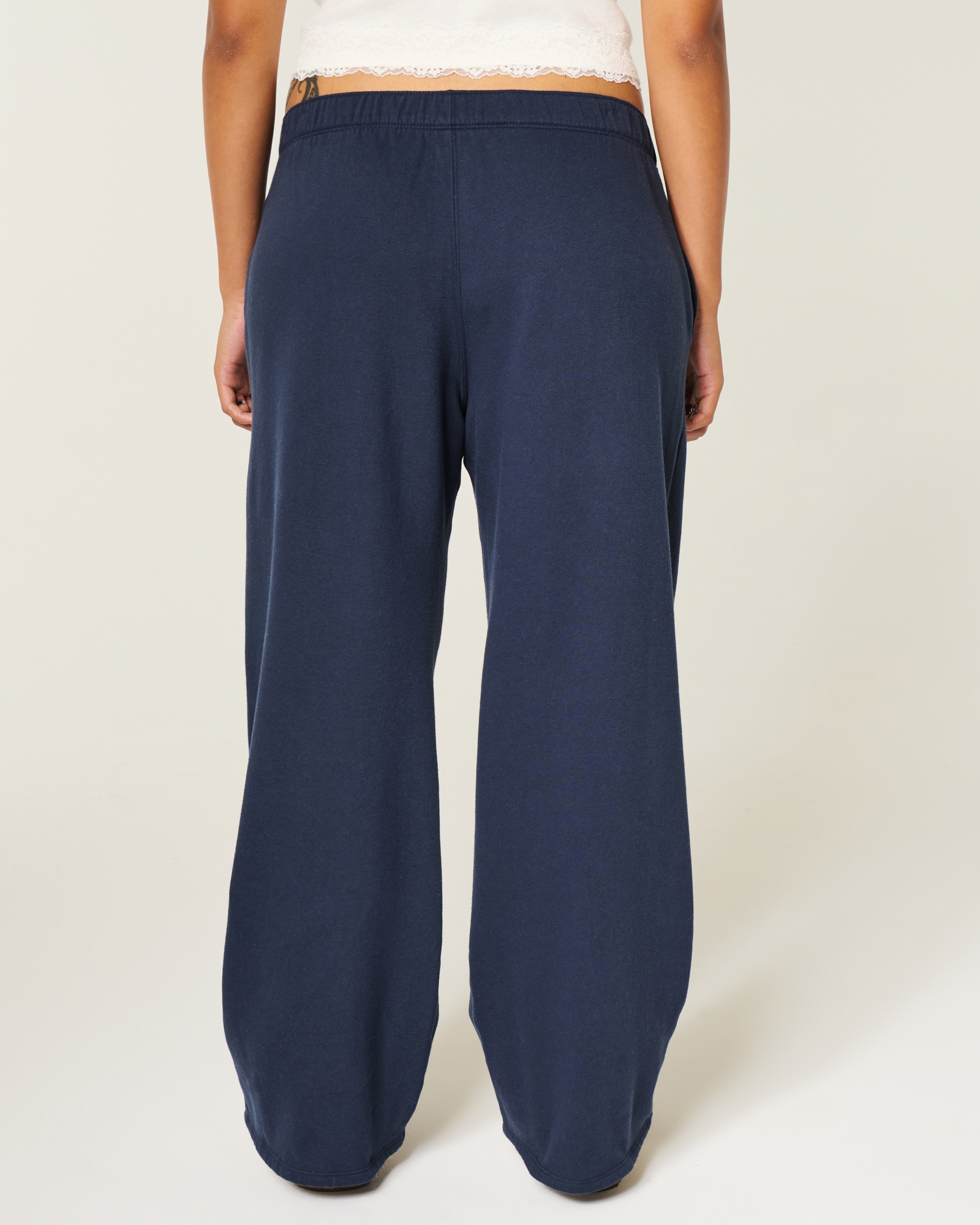 Logo Graphic Pink Camo Wide-Leg Sweatpants