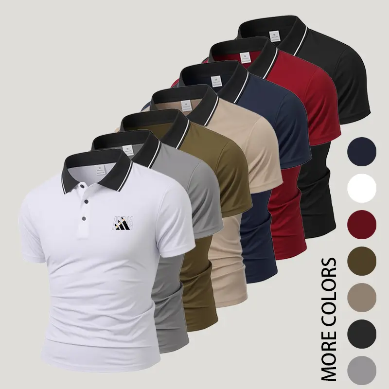 Men's polo shirt (with a structured collar), designed for business, golf, and casual occasions