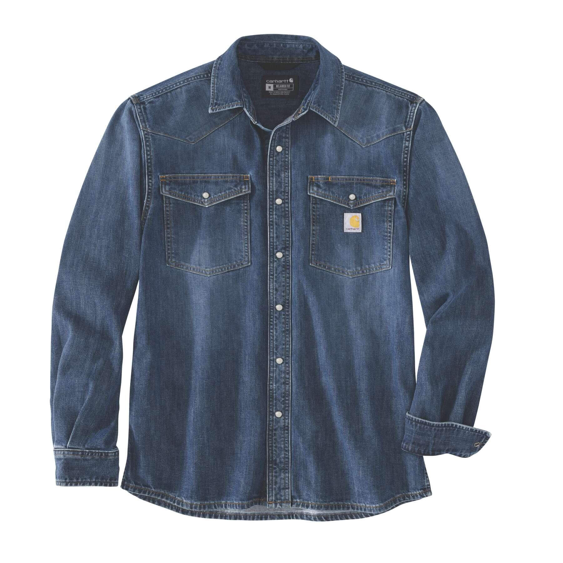 CHT Montana Midweight Denim Loose Fit Long-Sleeve Snap-Front Shirt 106429