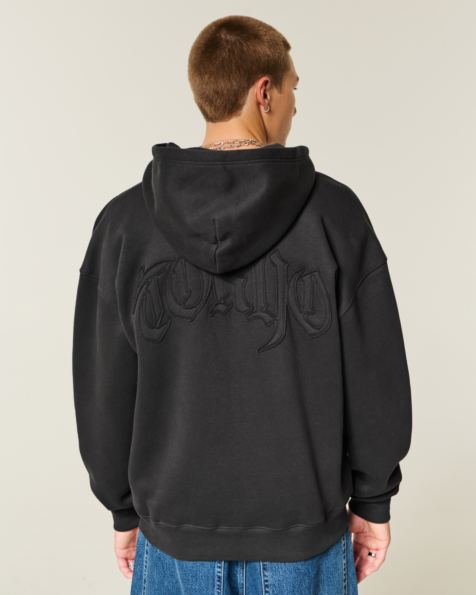 Boxy Zip-Up Hoodie
