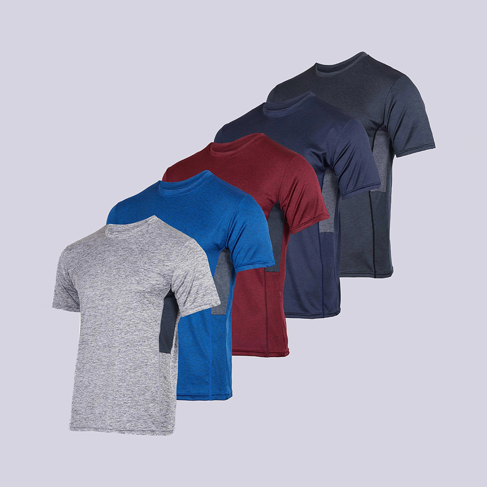 Men's Short Sleeve Dry Fit Active Crew Neck T Shirt