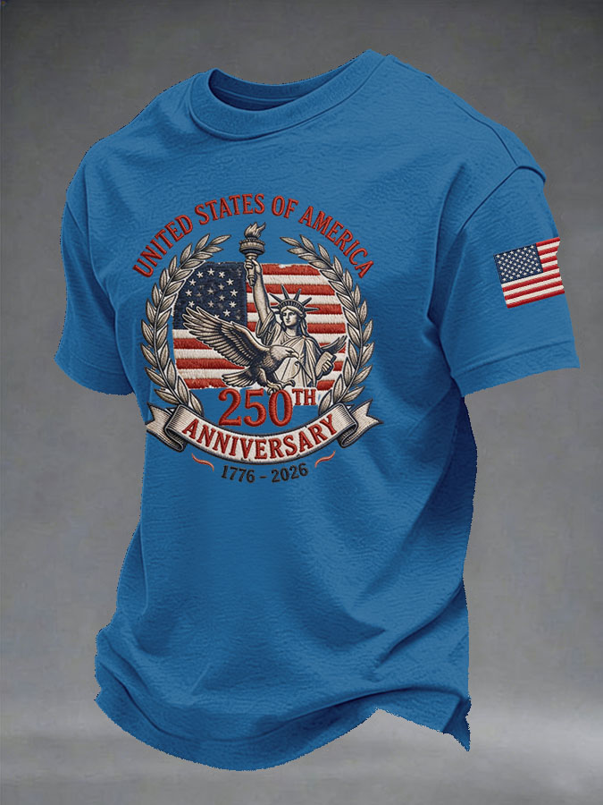 Men'S 250th Anniversary Retro Bald Eagle T-Shirt