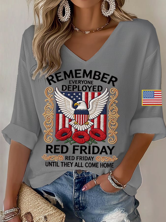 Women's  Red Friday Print T-Shirt