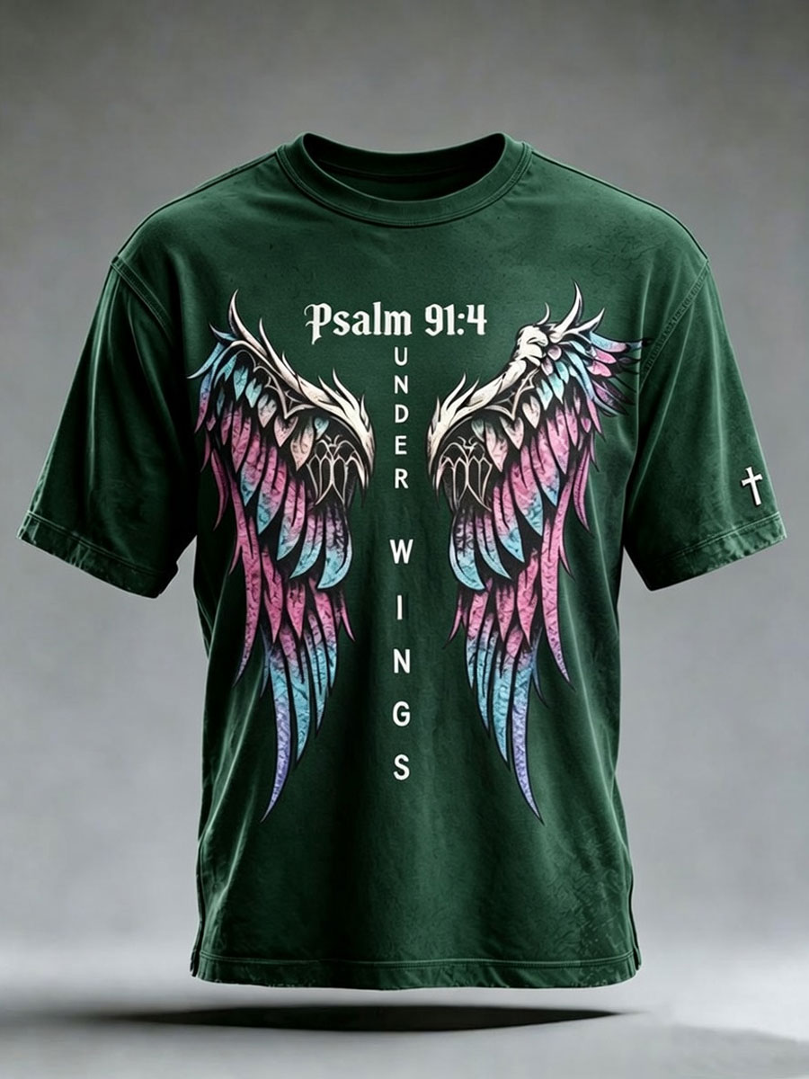 Men'S Faith  Print Casual Top