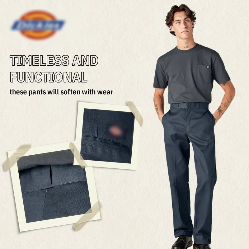 Classic Straight Fit Work Pants – Wrinkle-Resistant, Durable & Easy Care
