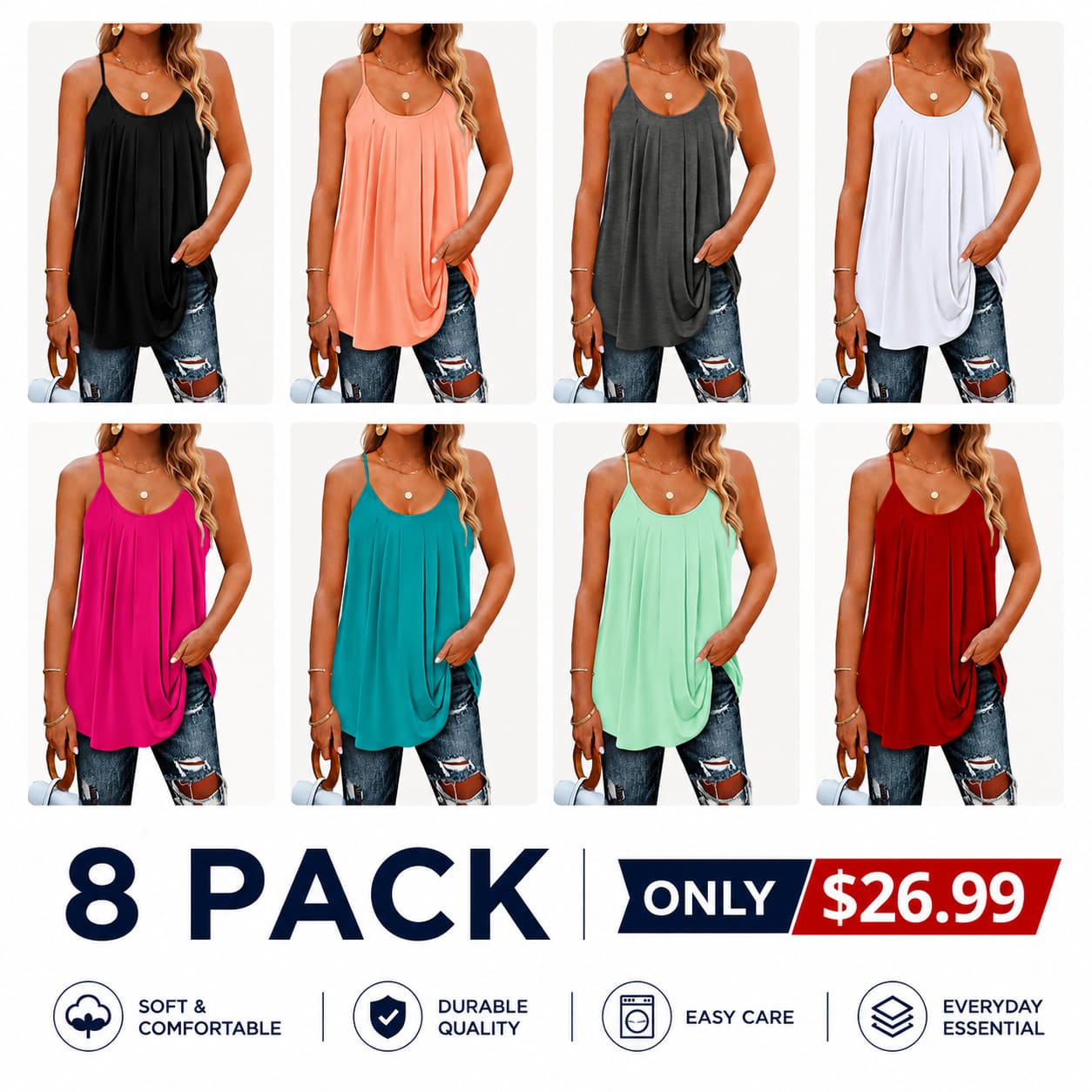 Summer SwimWeek Tank Tops for Women Vacation Outfits 2026 Fashion Trendy Clothes