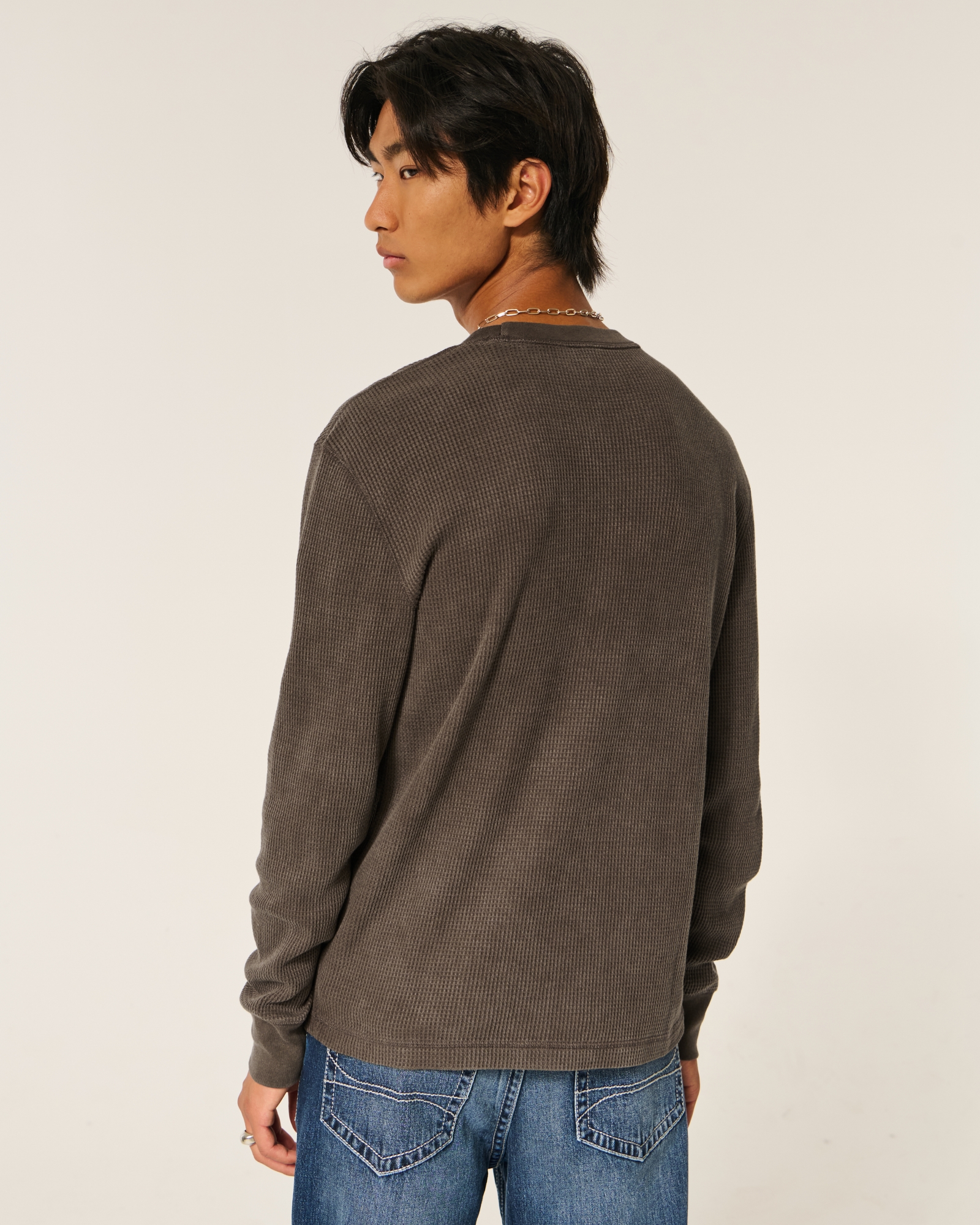 Relaxed Thermal Long-Sleeve Camo Crew Shirt