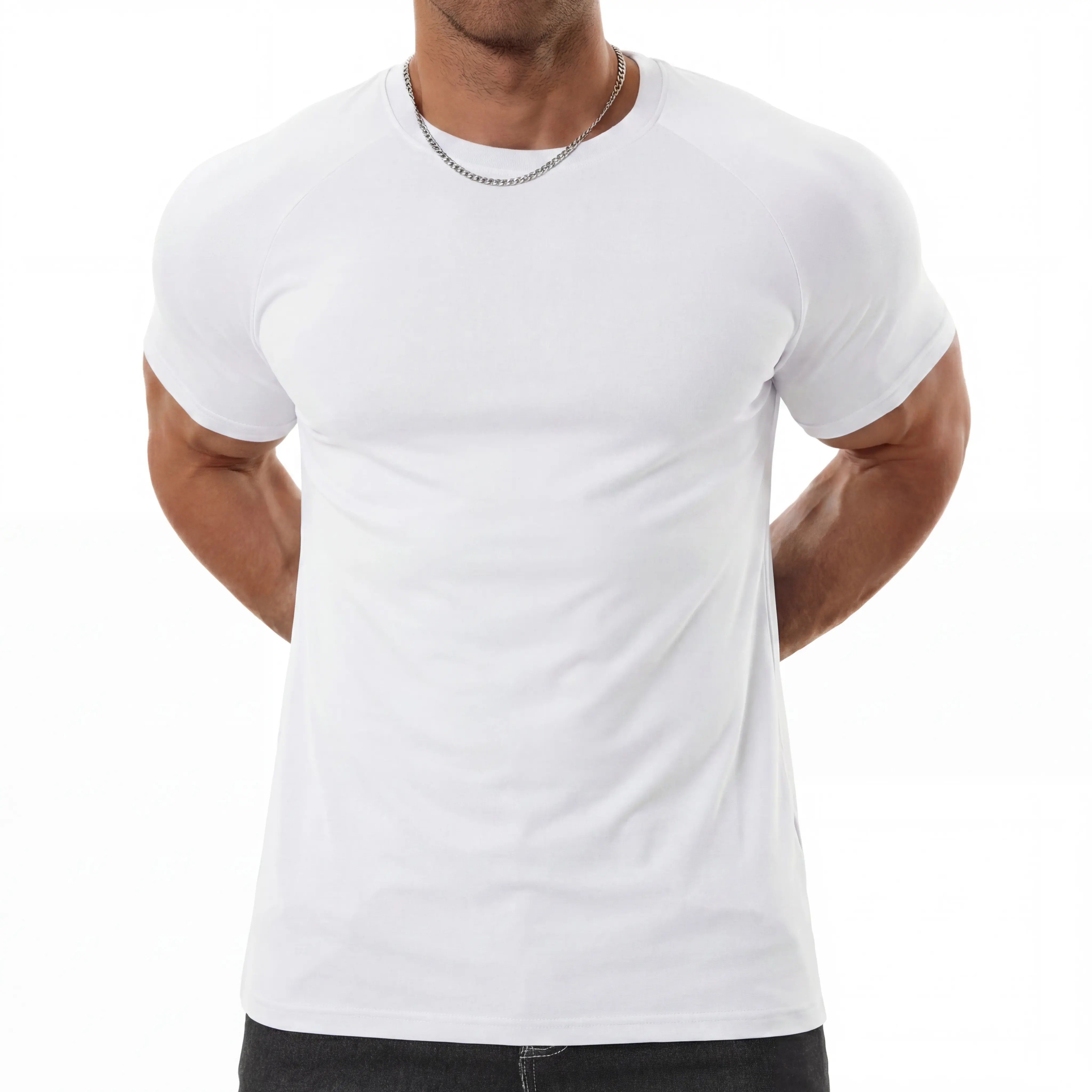 🔥LAST DAY SALE 90% OFF💕Men's Raglan Sleeve Crew Neck Tee – Athletic Tapered Fit Wrinkle-Resistant Gym T-Shirt
