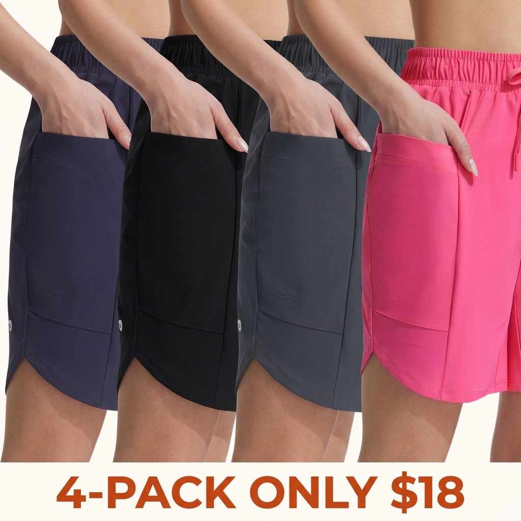 Women's 7-Inch High-Waisted Beach Swim/Athletic Shorts